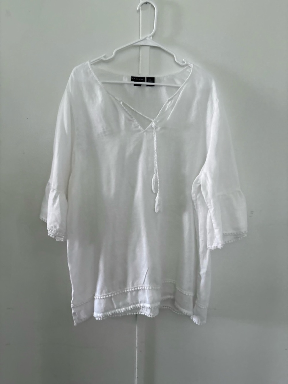 Tahari 100% Linen Top – Size 2X – Lightweight & Breathable #0153 - Picture 2 of 6